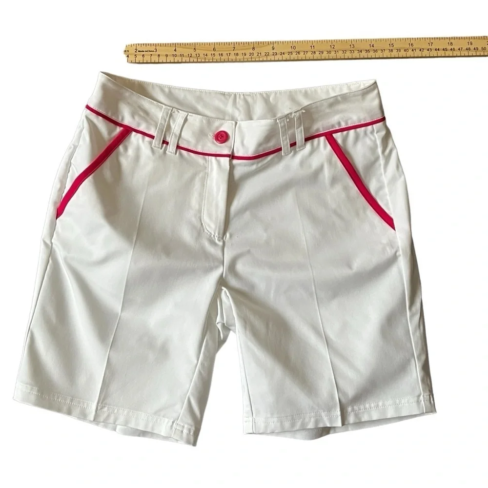 Fila Sport Golf Shorts White & Pink Women's Size 6